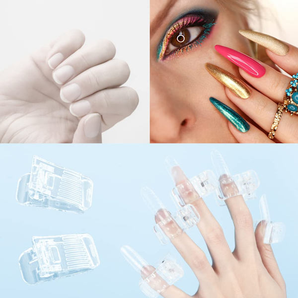 Nagelspetsklämma för snabb nagelförlängning UV LED-generator Klämma Finger DIY Nagelkonst Nagelkonstverktyg