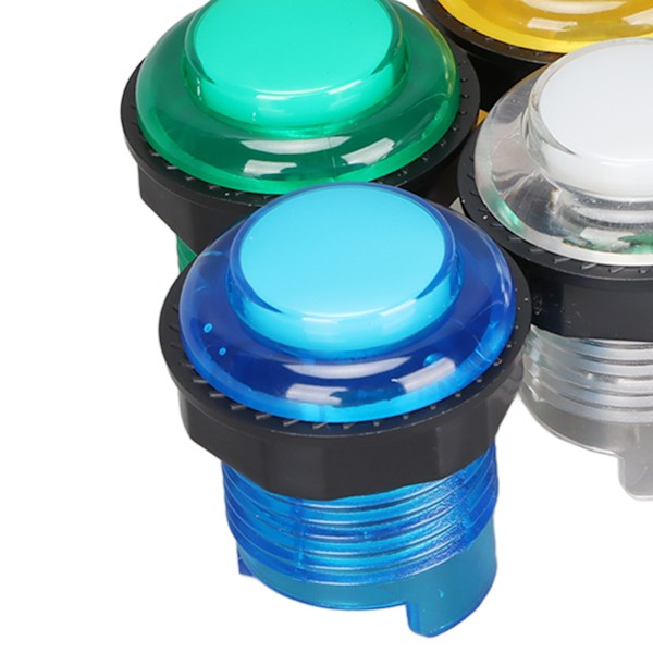 5 stk Arcade Trykknapper Profesjonelle LED-belyste Trykknapper for Spillmaskin 5V