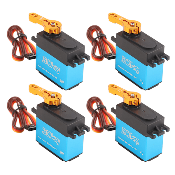 4 Set 30KG Metallväxel Servo med Arm Hög Torsion Vattentät Digital Servo 270 Graders Rotation