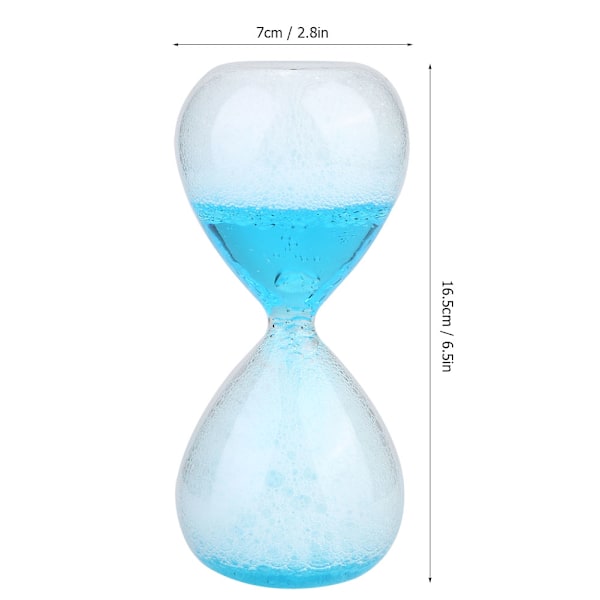 Blå 7 * 16,5 cm magisk bubbel timglas kontor hem bord skrivbord tillbehör dekoration timer gåvor