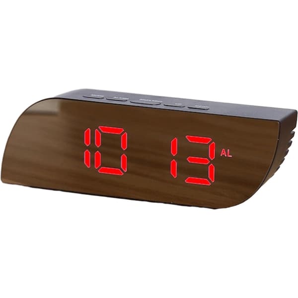 Digitalt ur med stort display, LED-alarm elektriske ure til makeupbord