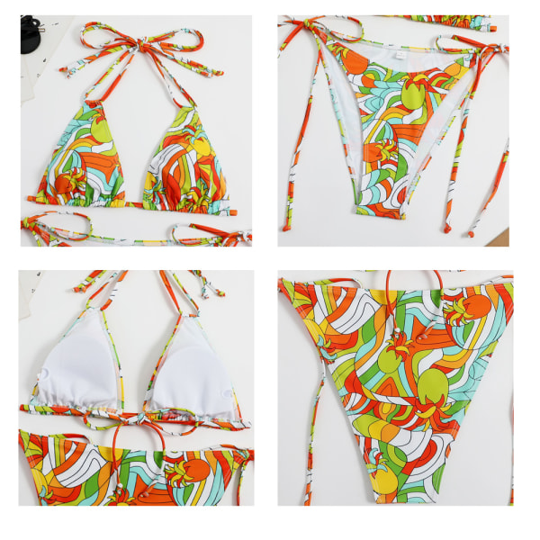 Sexig bikini Delad baddräkt för dam Sommarbikini vid strandpool