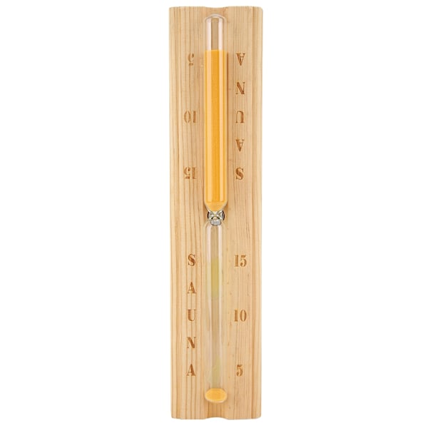 Bastusandtimglas, massivt trä och högkvalitativt värmebeständigt glas, roterande bastutimglas, exakt tid vit sand bastu SPA-rumstimer, hemlock
