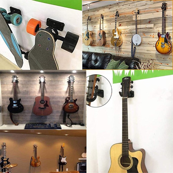 Gitarrhängare Gitarr Väggfäste Hållare Krok Stativ, Stränginstrument Vägghängare Stativ Hållare Krokar