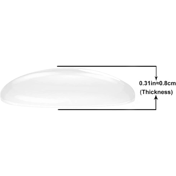 Dörrknopp Väggskydd, 6PCS Transparent Rund Mjuk Gummi Vägg P