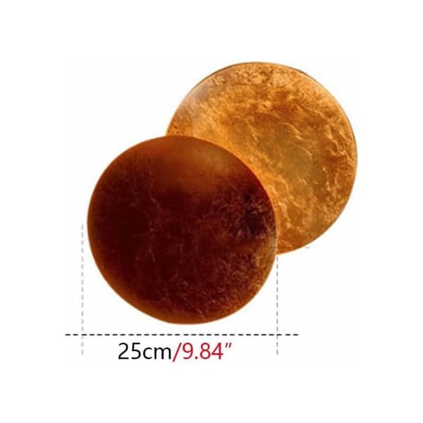 Moderna LED-vägglampor med omgivningsljus, roterbar Eclipse-design i guldkoppar, enkel installation för sovrum hallar barnrum (Rost