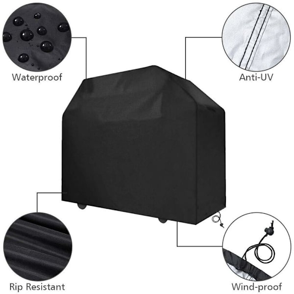 UV-resistent 210D Oxford-lærred (100 X 60 X 150 CM) grillovertræk