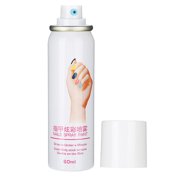 Manicure Neglelaksspray Base Coat Hurtigttørrende Spraying Nem Vask Neglespray 60ml Sort