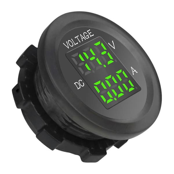 Bil LED Digital Voltmeter DC 12V/24V LED Dobbel Voltmeter Amperemeter Spenningsmåler For Bil Båt Universal