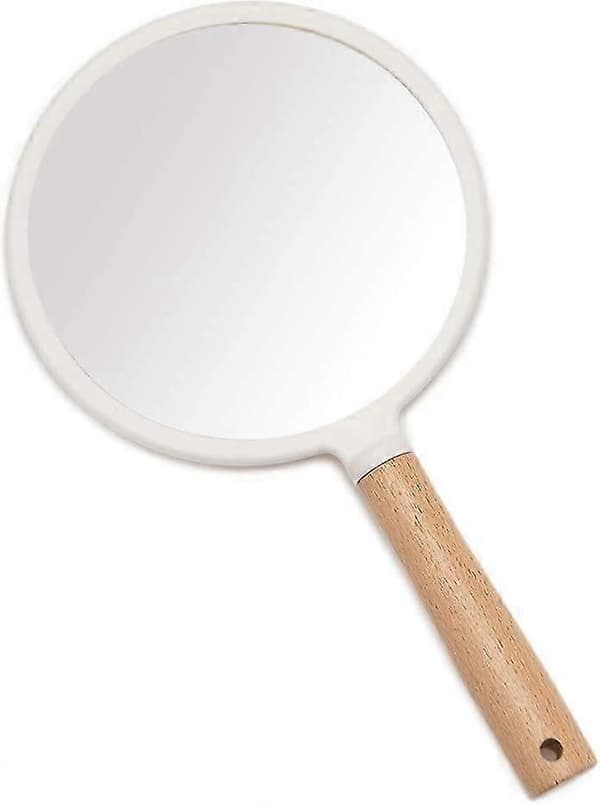 Håndspejl med håndtag til makeup til mænd og kvinder (rundt)