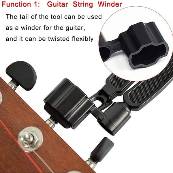 3-pakning Pro-Winder gitarstrengvikler, gitarstrengkutter, gui