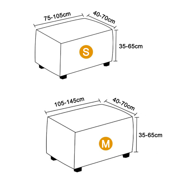 Easy Going Stretch Ottoman Cover Vikbar förvaringspall