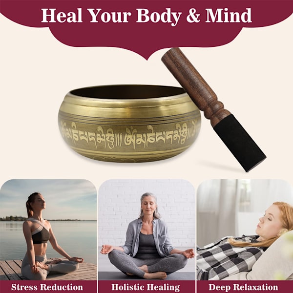 Meditationssangskål til Healing og Mindfulness Unik Lyd B