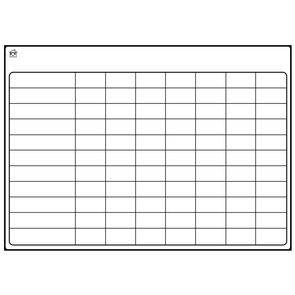 ST Køleskabsmagnetiske Whiteboard, A3 Ugeplanlægger, Hvid