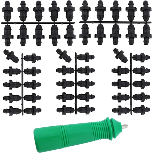 Irrigationsrörsplugg, droppbevattningsändförslutning, kemikaliebeständig hullingplugg, designad för utomhusvattningstillbehör, 50 st bevattningsrör