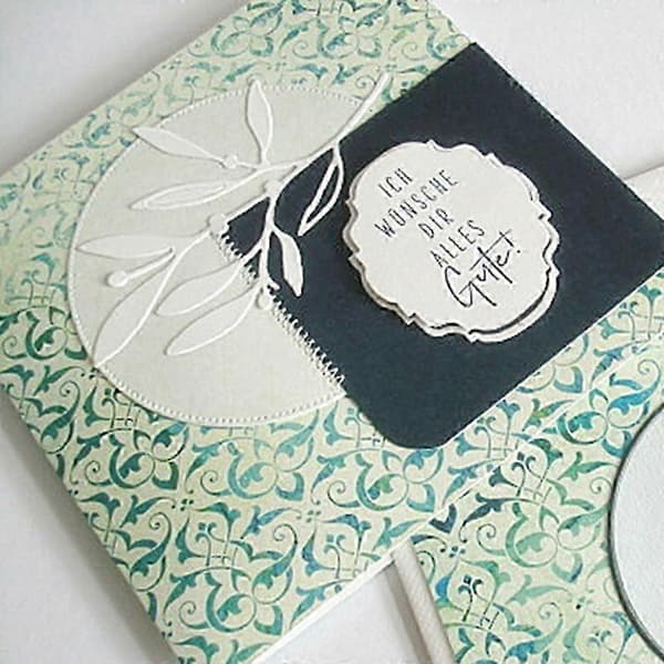 Skärschablon med trädblad för scrapbooking, DIY-album, stämpling och prägling Silver
