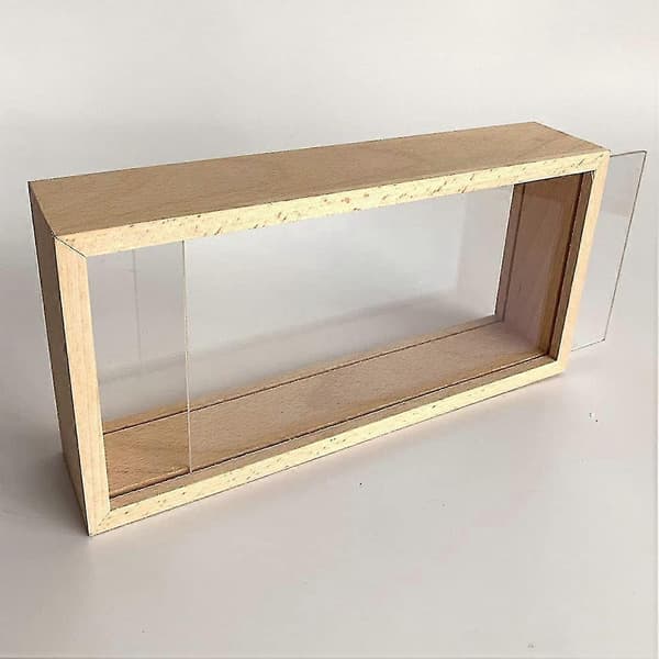 Skyggefotoramme Træ Dobbeltsidet High-definition Akryl Opbevaringsboks Diy Displayboks