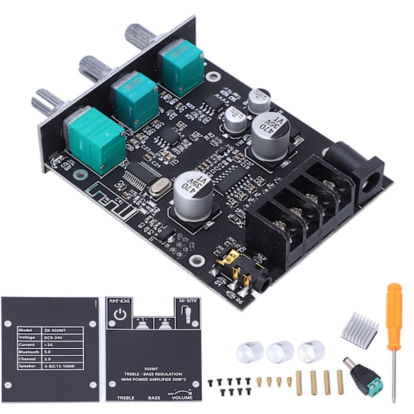 2.0 Stereo Bluetooth Forstærkerkort Digital HIFI Forstærkermodul Høj Lav Frekvensjustering 50W+50W