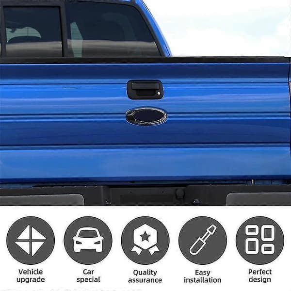 Emblem Cover, Bagagerum Logo Bag Badge Dekorations Cover Trim Til 2009-2014 (sort)