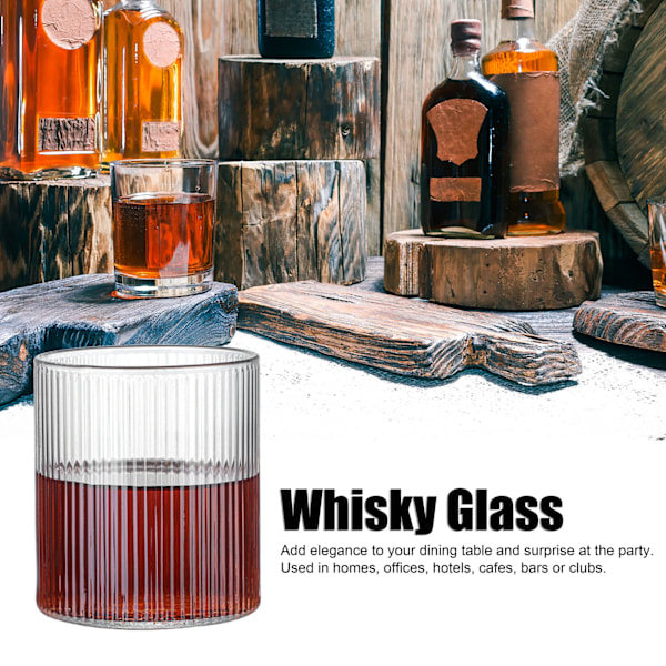 300 ml Vertikalt Randigt Rakt Glas Whisky Glas Öl Cocktail Glas för Hem Bar Fest Dryckesvaror