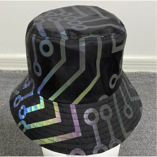 Unisex Fashion Reflekterande fiskarehatt Hologram Klättring Bucke