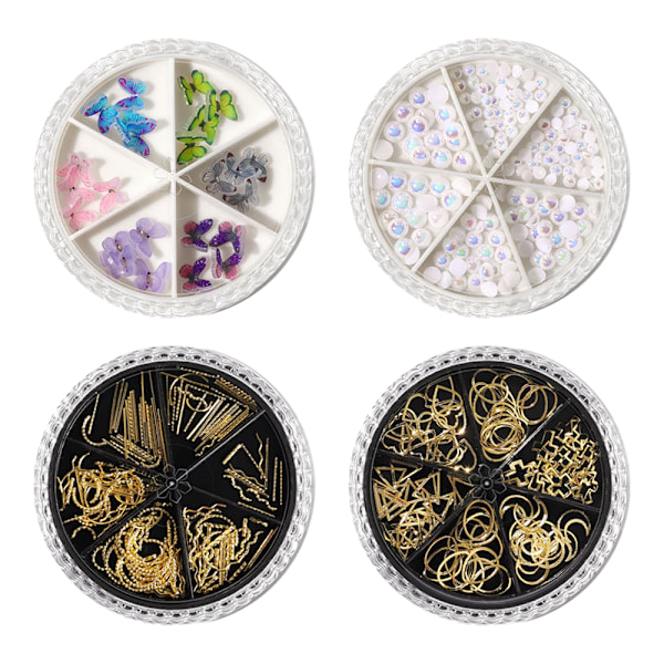 Neglecharms med flad bagside - Rhinestones