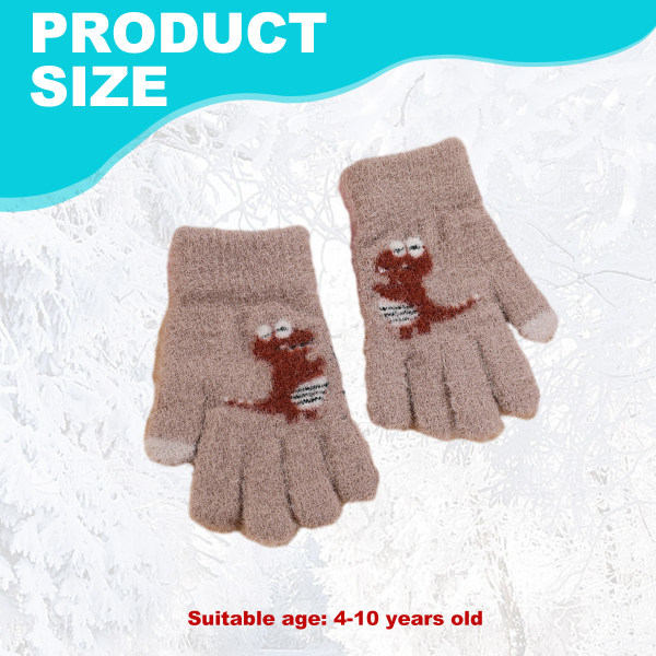 Barnehansker Fullfingerhansker Strikket varme hansker Vinter