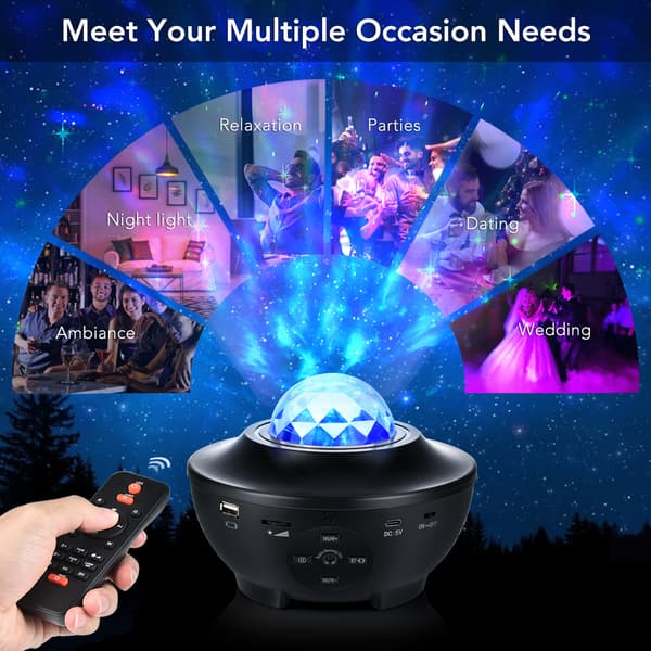 Projektor Galaxy Light Projektor Ocean Wave LED Nattlampa