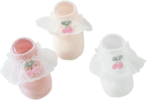 6-18 Måneder Multipack Søde Blomstermønster Baby Pige Sokker Flæse