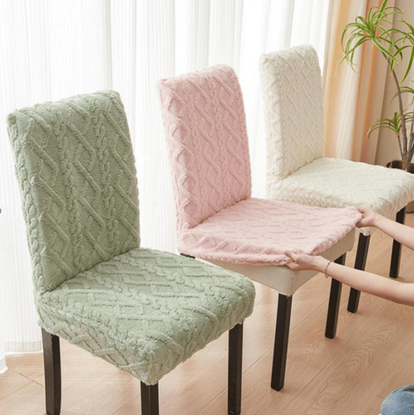 Rosa, 2023 nytt jacquard stolsöverdrag för matstolar, tjockt