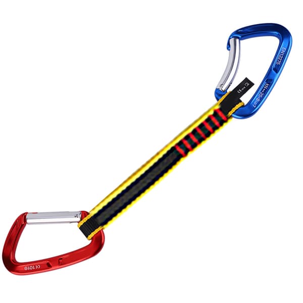 D-formet Klatre Quickdraw Karabinhage Wire Gate Spænde til Bjergbestigning Redning (32cm)
