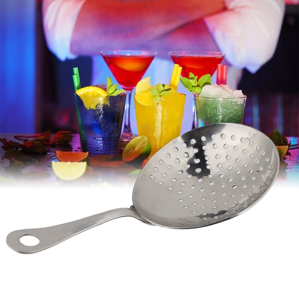 Udsøgt håndværk Julep si af rustfrit stål, professionelt bartendertilbehør designet til let greb over et blandeglas, ideel til