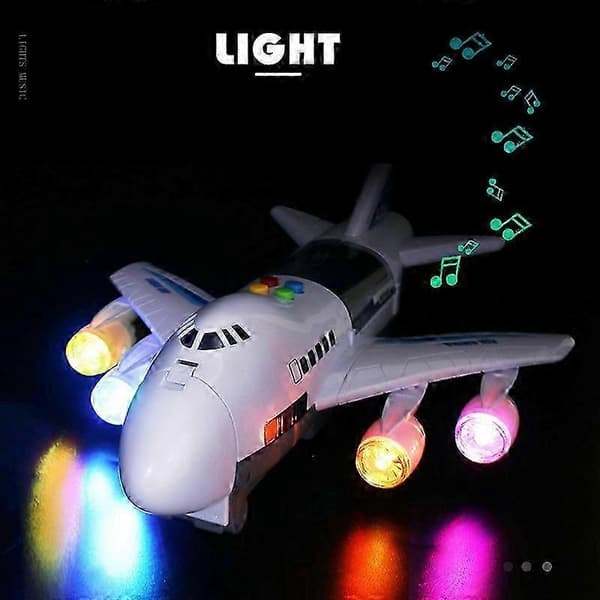 Musik Ljus Simulering Spår Tröghet Barnleksak Flygplan Stor Passagerarflygplan Barnflygplan Leksaksbil Gratis Gåva Karta Random 6Pcs cars