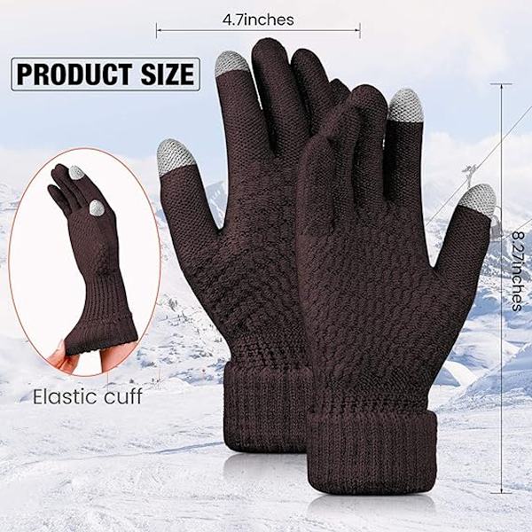 4 par dam vinter touch screen handskar varma fleecefodrade