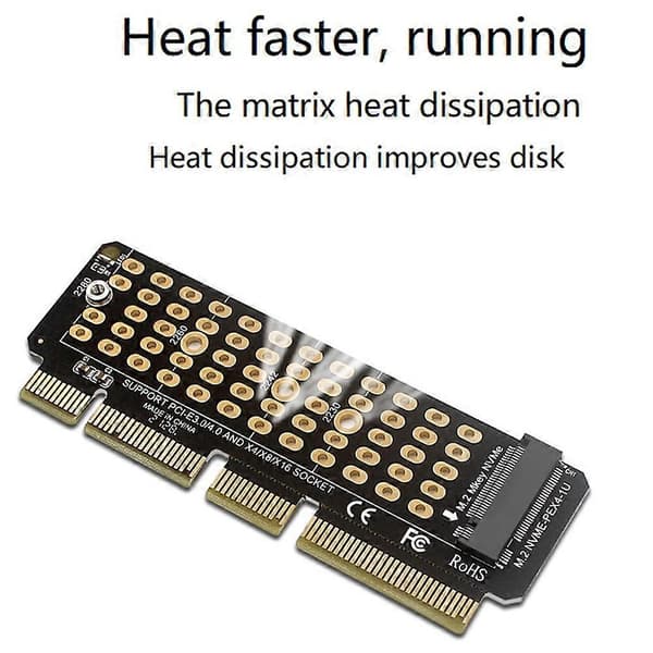 M.2 NVME till PCI-E 4.0 adapterkort M.2 M-KEY-plats stöder 1U-server