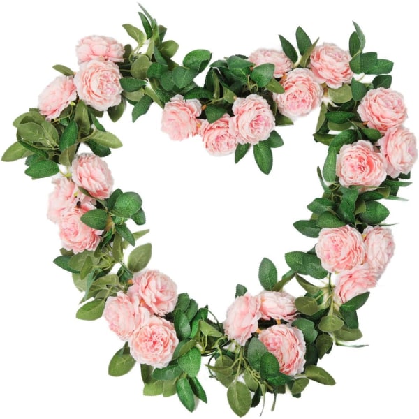 3 Stykker Kunstige Blomst Ranke 2M Silke Rose Peony Kunstig Blomst