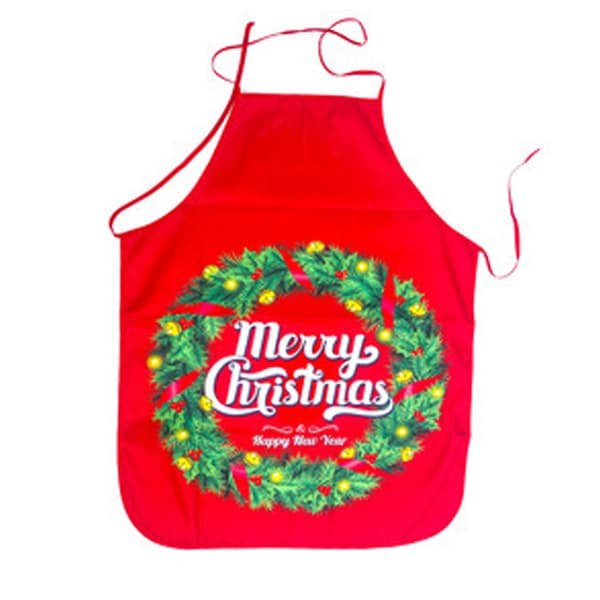 Jul Förkläde, Rolig Tecknad Förklädesstil Jul Tomte/Älg/Snögubbe, för Matlagning, Städning A