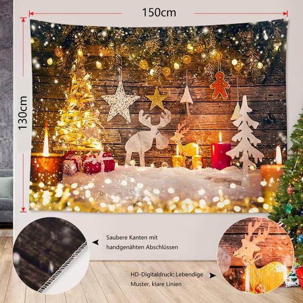 Baggrundsklud Julemand gobelin 4 bredde 150*højde 130CM