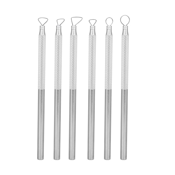 6-pack Aluminiumlegering Graverings- och Skärverktygssats för Lera och Keramik