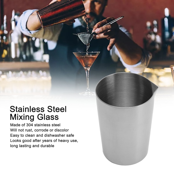 304 Rostfritt Stål Cocktailblandningsglas Omrörningskopp med Örnmun Barware Essential