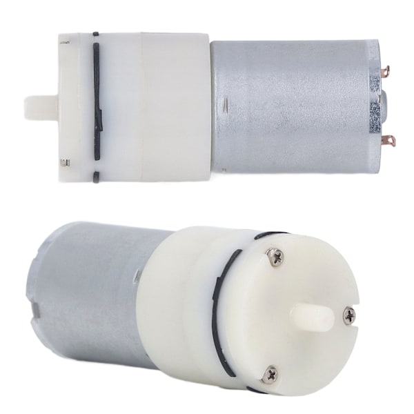 Mikro luftpump Elektrisk pneumatisk membranvakuum mekanisk transmission 1 port 370 Vit DC24V