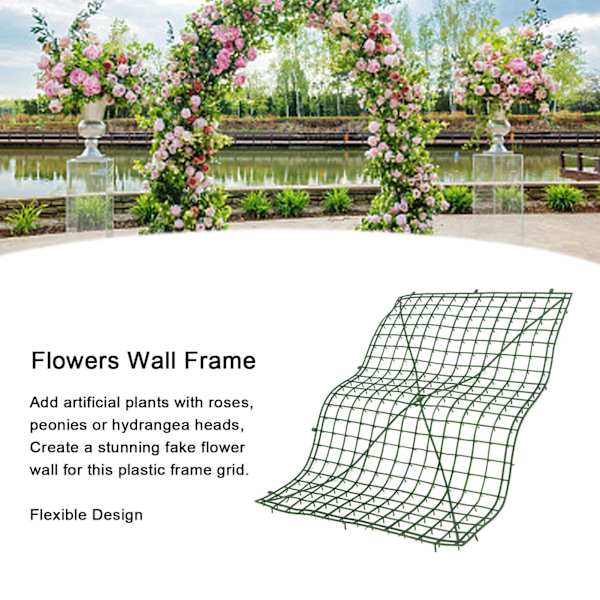 10 st blomvägg ram plast staket ramar för bröllopsfest bakgrundsdekoration 60x40cm