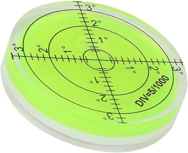 60 mm diameter vaterpas - Rundt inklinometer til måling af ins