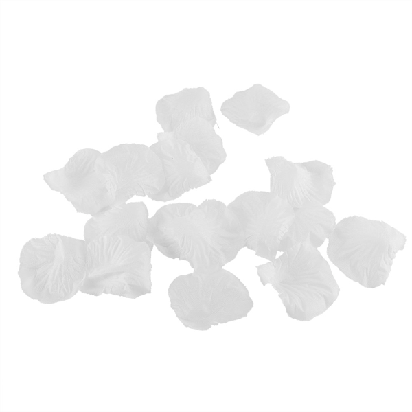 1000 stk. Blomsterblade Simulering Roseblad til Bryllupsbord Dekoration (Mælkehvid)