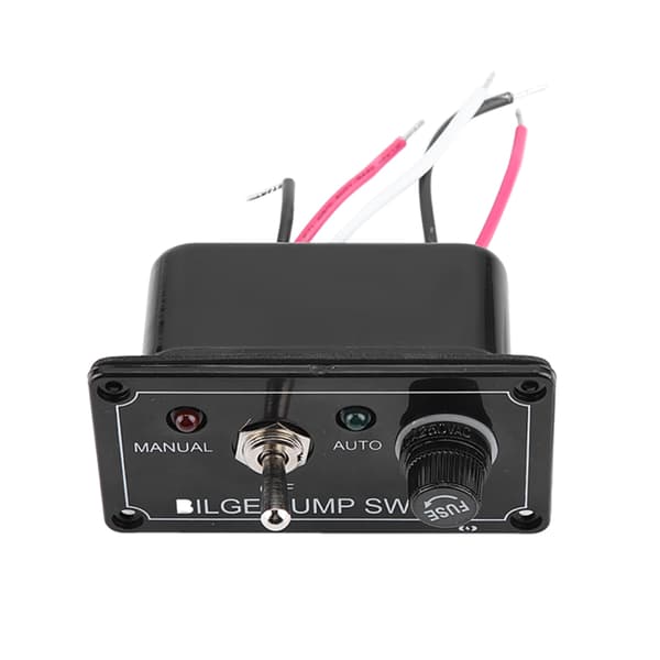 12V DC LED Indikator Lensepumpe Bryterpanel Manuell / Av / Auto for Båt Marine