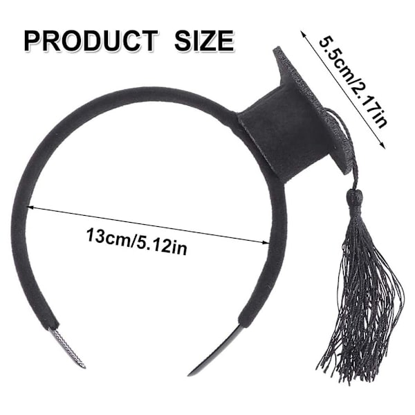 Mini Grad Cap Hårband Hårband Rolig Stereoskopisk Hätta w