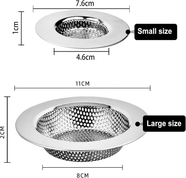 Diskho sil i rostfritt stål, set om två delar (7,8 cm)