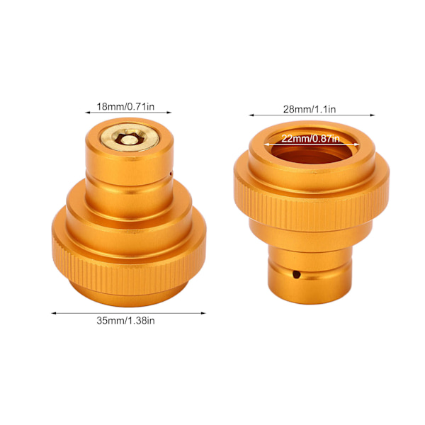 Sodavands CO2 Adapter TR21 4 Hantråd Sodavands CO2 Cylinder Stik til Terra Gold Orange