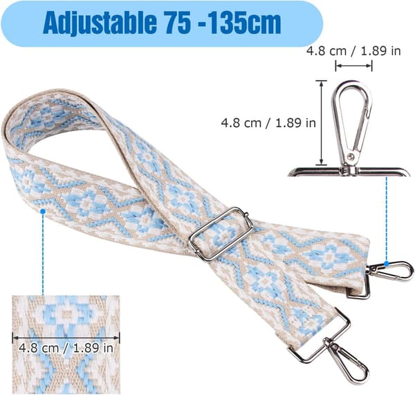 1st Justerbar Fickrem - Bredd: 5cm - Väskrem - Universal