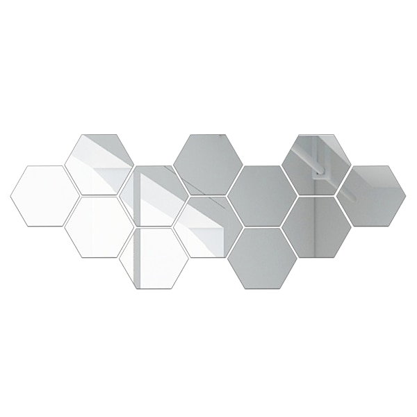Vægklistermærke Selvklæbende Hexagon Akryl Dekoration